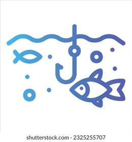 overfishing icon with isolated vektor and transparent background