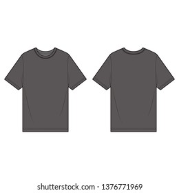 OVERFIT TEE fashion flat sketch template