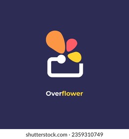 Overflow - Abstract community discussion exchange logo template vector icon