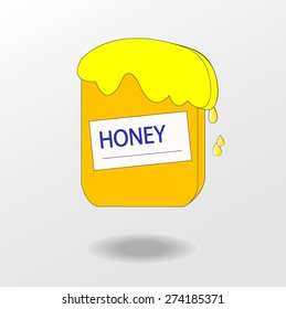 overflow jar with tasty honey