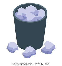 Overflowing office trashcan full of crumpled paper, illustrating the concept of a stressful work environment