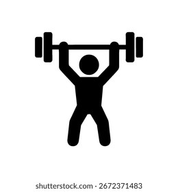 Icono De Prensa De Barbell Aislado Sobre Fondo Blanco