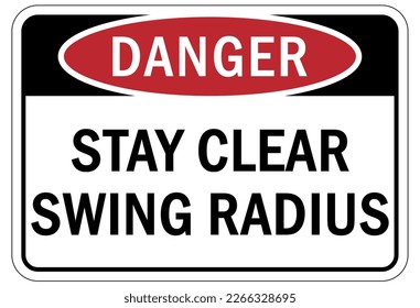 Overhead crane hazard sign and labels