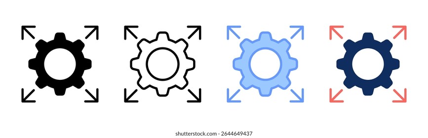 Overhead icon sheet multiple style collection