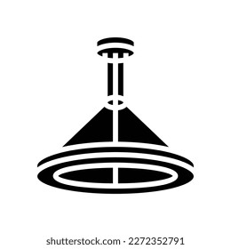 overhead lighting living room glyph icon vector. overhead lighting living room sign. isolated symbol illustration