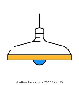 overhead lighting living room line icon vector. overhead lighting living room sign. isolated symbol illustration