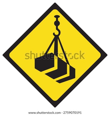 Overhead load hazard warning sign Victor Art Illustrations