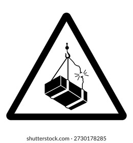 Overhead Load Symbol Sign,Vector Illustration, Isolated On White Background Label.EPS10