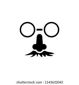 Overhead nose and glasses icon. Element of joke dat icon. Premium quality graphic design icon. Signs and symbols collection icon for websites, web design, mobile app