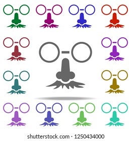 Overhead nose and glasses icon. Elements of Day of jokes in multi color style icons. Simple icon for websites, web design, mobile app, info graphics