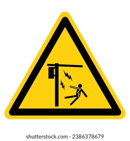 Overhead Power Lines Symbol Sign, Vector Illustration, Isolate On White Background Label .EPS10