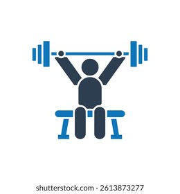 Overhead Press Icon On White Background