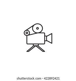 Overhead projector, pictogram icon. Illustration for web site, mobile application. Simple flat metro design style. Outline Icon.