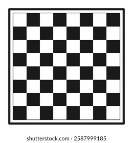 Overhead view of a chessboard for a game of chess in black and white vector