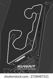 Overhead View of Kuwait Motor Town Race Circuit Layout