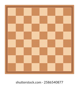 Overhead view of a wooden chessboard for a game of chess in vector