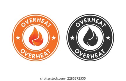 overheat design logo template illustration