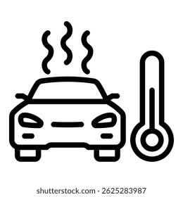 Elemento de icono de sobrecalentamiento para diseño