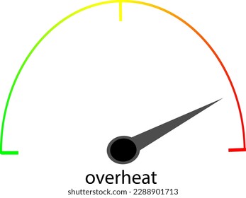 overheat symbols vectors. icon overheat. indicator temperature