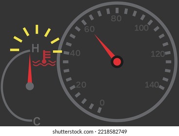 Overheating lamp lit image illustration