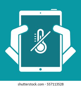 Overheating prevenction system - Vector web icon
