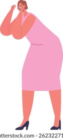 Overjoyed bridesmaid character vector illustration