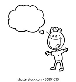 overjoyed cartoon boy