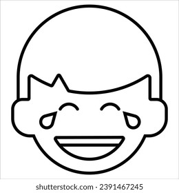 Overjoyed, Simple Testimonial Related Vector Line Icon.