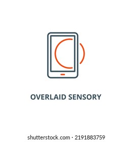 Overlaid sensory icon vector illustration concept isolated on white background used for web and mobile