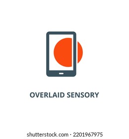 Overlaid sensory icon vector illustration concept isolated on white background used for web and mobile