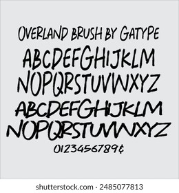 Overland Brush is a beautiful uppercase display brush font, designed with a modern vibe. This bold brush font is perfect for anything indie.