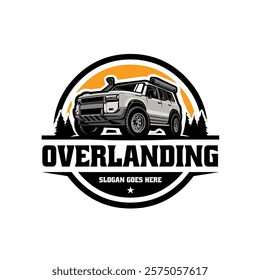 Overland Offroad Adventure SUV Truck Logo Vector Illustration. Best for Outdoor Automotive Related Logos