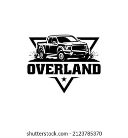 Overland pick up truck logo vector