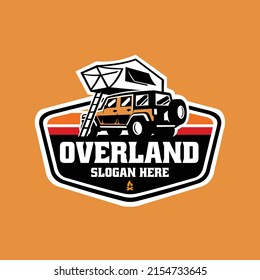 Overland Rooftent Badge Emblem Logo Concept