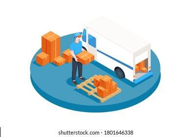 Overland Transportation Vector Illustration Concept