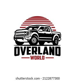 Overland world ready made logo design. Best for trucking and car enthusiast