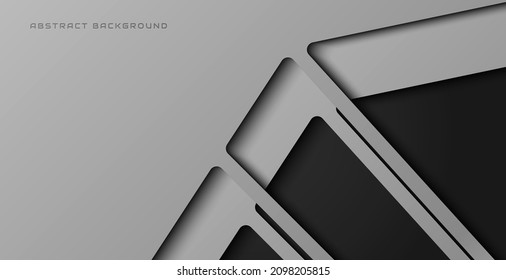 Overlap black and white background with deep shadow and texture, luxury line background concept.