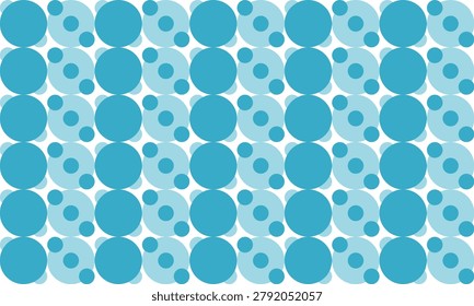 overlap Circle pattern of blue green dot, diagonal repeat, replete pattern, endless pattern design for fabric printing, vertical strip, column