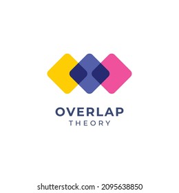 Overlap Company Logo Vector Template Design Illustration