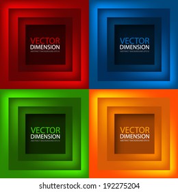Overlap dimension colorful background for text and message modern website design , vector