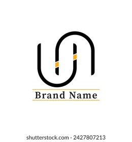 overlap double U letter logo