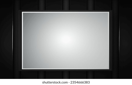 overlap futuristic black background with black line pattern and free board frame