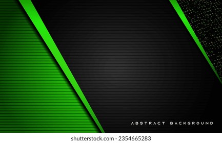 overlap futuristic black and green background with sparkling dot