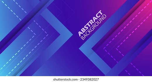 Overlap geometric abstract background with bright purple and pink stripes arrows concept pattern. Colorful simple banner. Eps10 vector