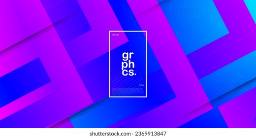 Superponer el fondo abstracto geométrico con un patrón de concepto de flechas de rayas moradas y rosas brillantes. Pancarta colorida y simple. Vector Eps10