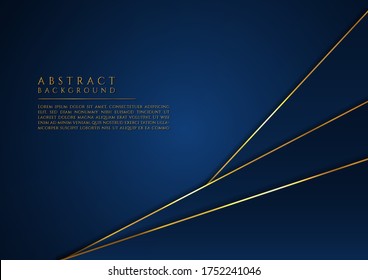 Overlap layer gold metallic luxury background modern style with space. vector illustration.  