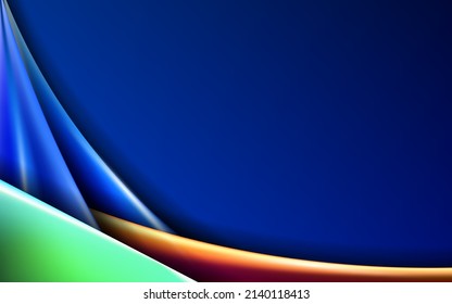 Overlap layer Green turquoise, Red, and Blue background, vector overlap layer on dark space for background design.