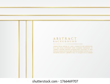 Overlap layer luxury gold color white background design with space for content. vector llustration.