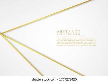 Overlap layer triangle shape white design golde color style with space. vector illustration. 