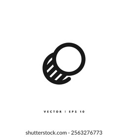 Overlap Line Icon. Editable Stroke